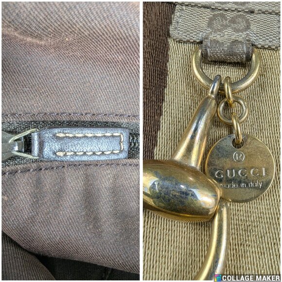 Authentic GUCCI Beige/Ebony Crystal Web Stripe Small Shoulder Bag Made in Italy - Picture 12 of 15